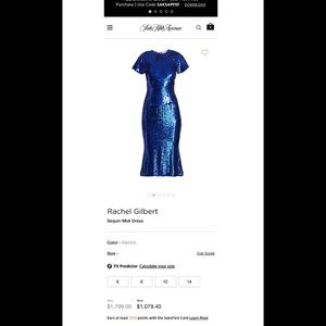 Rachel Gilbert  sequin midi dress 1,799$